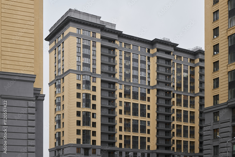 A Modern Apartment Complex Boasting Stylish and Innovative Architectural Designs in a City A Modern Apartment Complex Boasting Stylish and Innovative Architectural Designs in a City