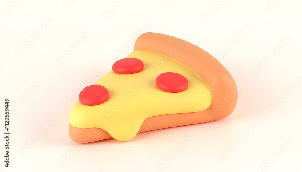 slice of pizza with melted cheese and a golden crust 3D render isolated on a white background create with ai slice of pizza with melted cheese and a golden crust 3D render isolated on a white background create with ai