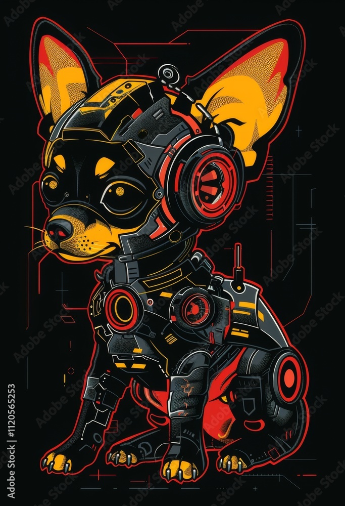 Robotic Mecha Chihuahua with Armor, Design For Men T-shirts Summer Casual Short Sleeve Hip Hop T Shirt Streetwear.
Robotic Mecha Chihuahua with Armor, Design For Men T-shirts Summer Casual Short Sleeve Hip Hop T Shirt Streetwear.