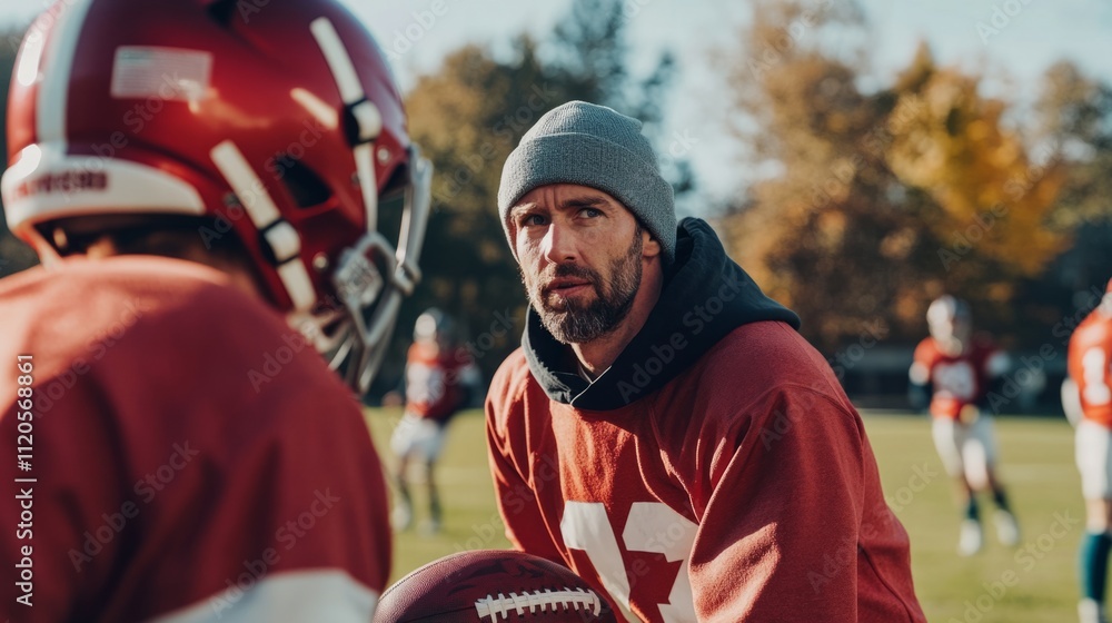 Fototapeta premium Coach, during a training generative ai