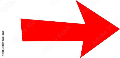 red arrow isolated seta