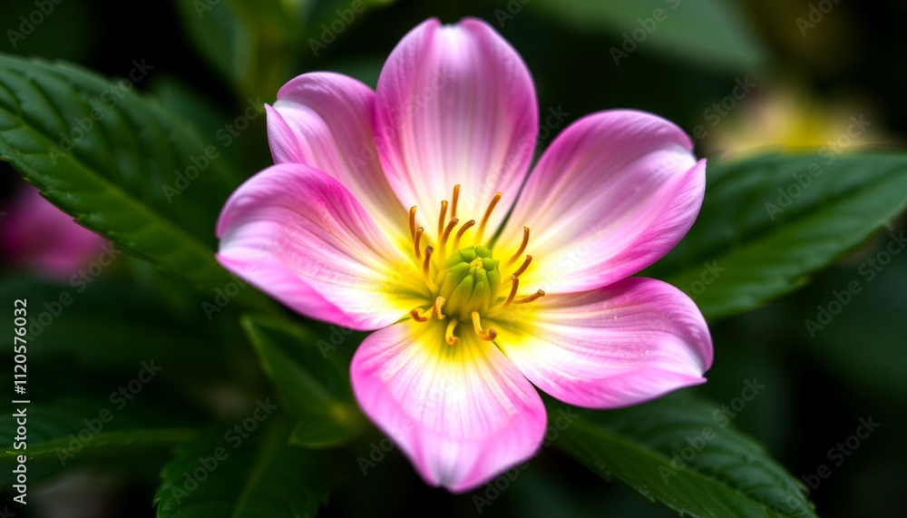 Macro Delicate Violet Dahlia with Golden Center
