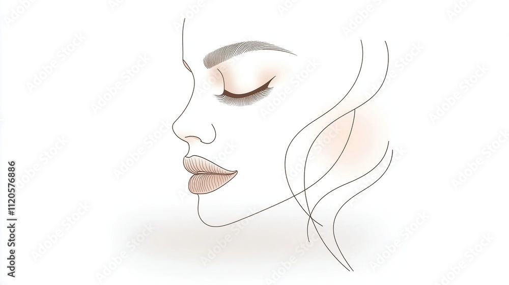 A minimalist illustration of a woman's profile emphasizing beauty and elegance. A minimalist illustration of a woman's profile emphasizing beauty and elegance.