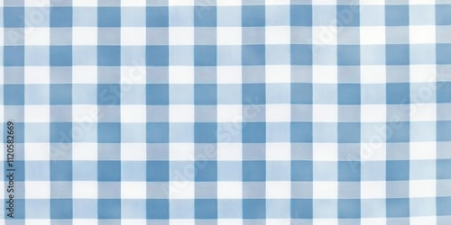 A blue and white checkered fabric pattern, often used for tablecloths or home decor.