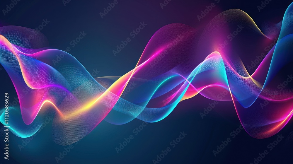 Naklejka premium Abstract Colorful Waves