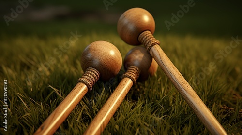 A photo of a set of well-maintained croquet mallet photo