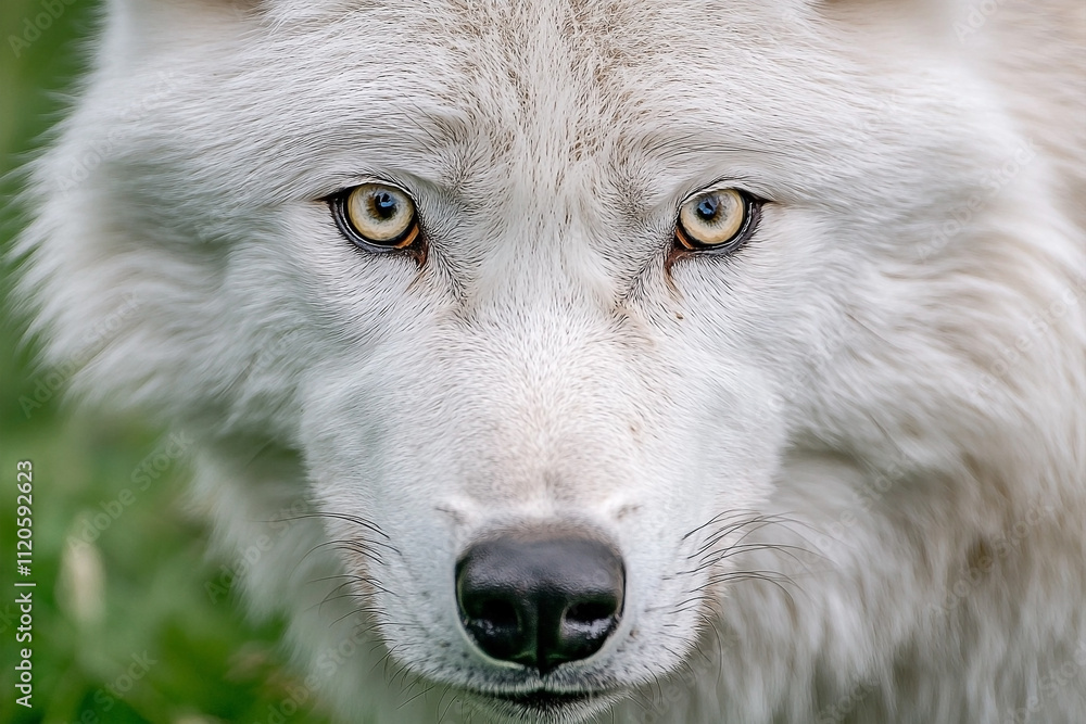 Close-Up of White Arctic Wolf Eyes – Wildlife Portrait Close-Up of White Arctic Wolf Eyes – Wildlife Portrait