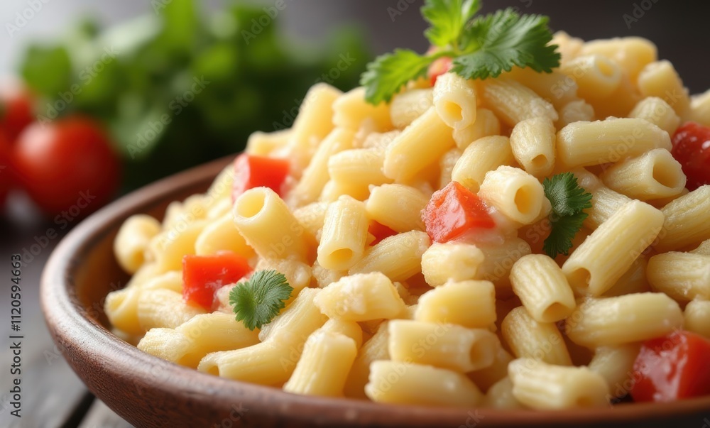 Delicious pasta salad with fresh vegetables Delicious pasta salad with fresh vegetables