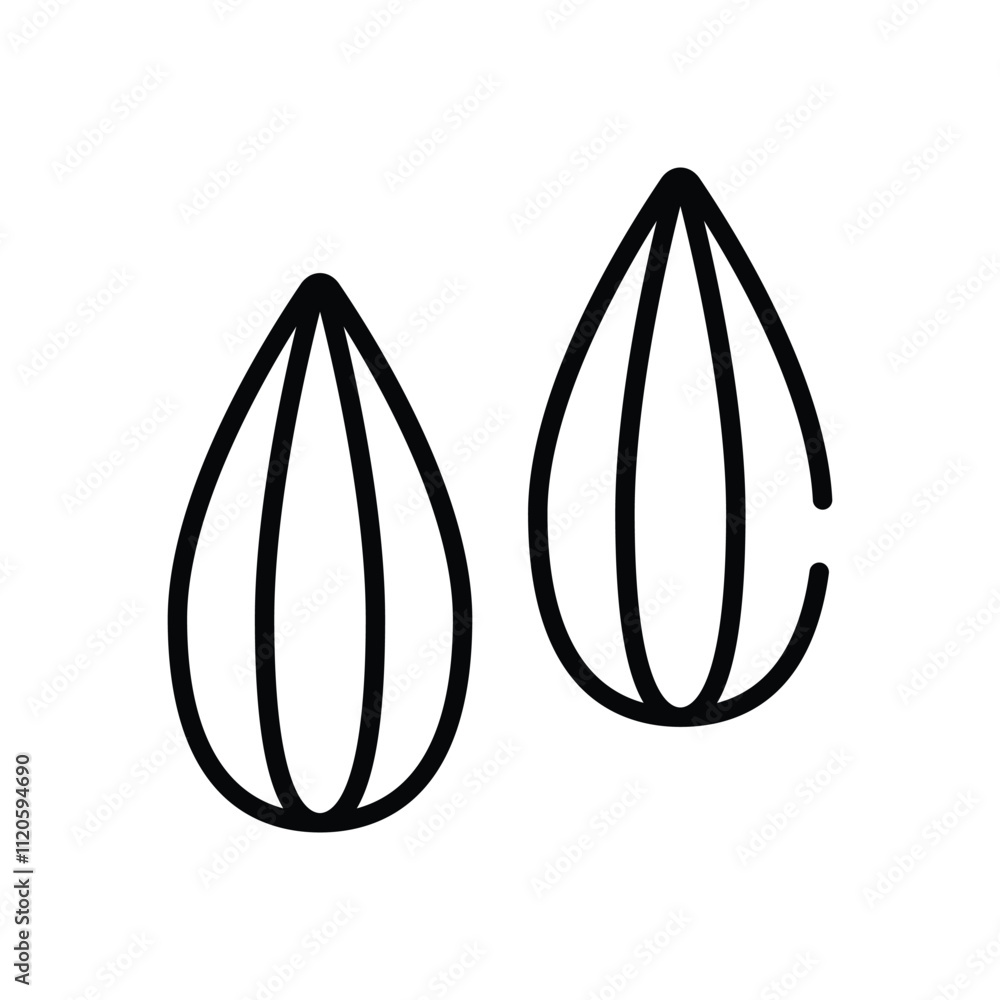 Sunflower Seed vector icon Sunflower Seed vector icon