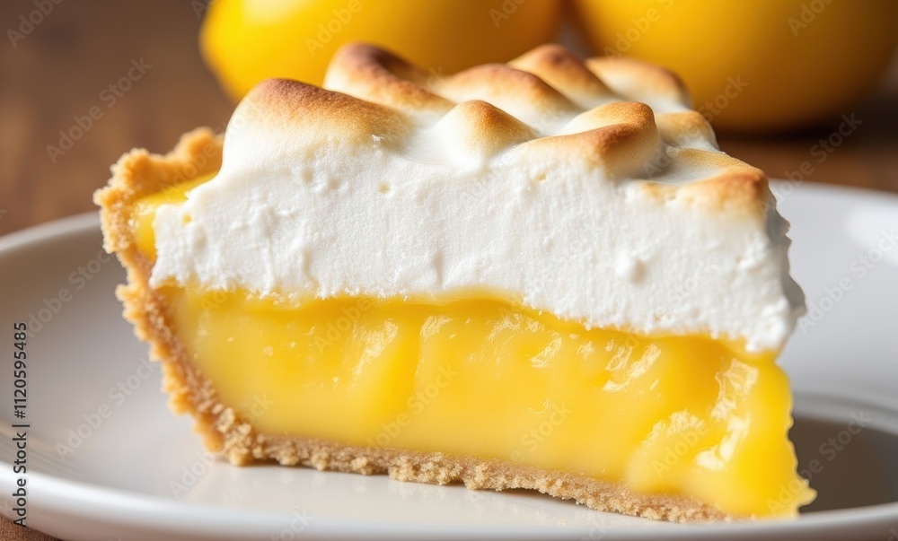 Delicious lemon meringue pie slice Delicious lemon meringue pie slice