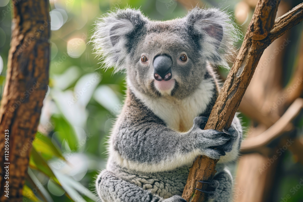 Obraz premium Koala on Branch,.