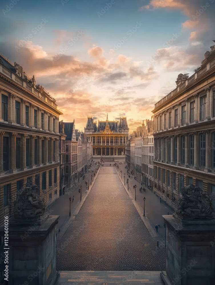 Fototapeta premium The Royal Palace of Brussels is the official palace of the King and Queen of the Belgians in the center of the nation's capital of Brussels, Belgium.