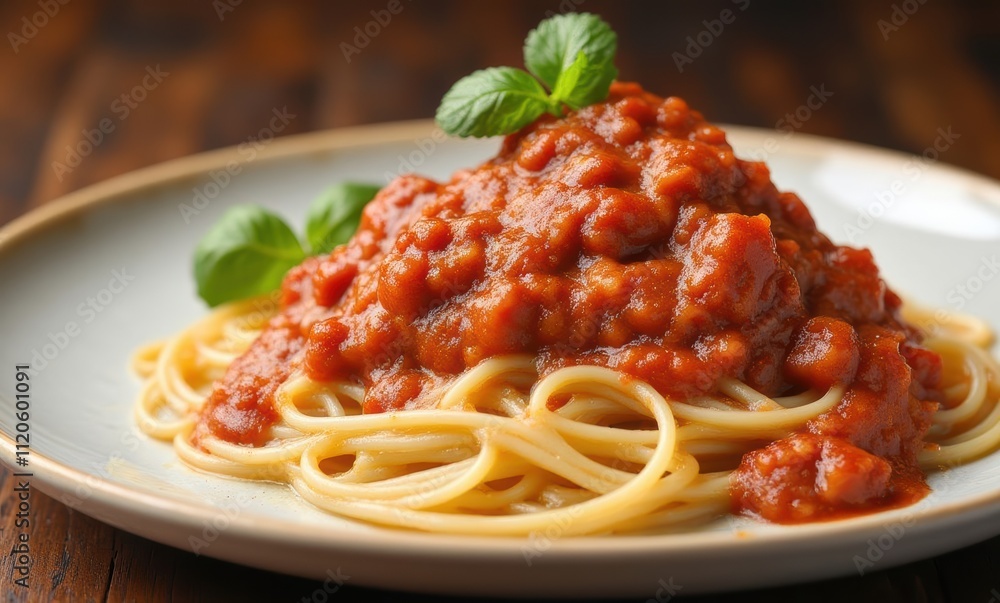 Delicious spaghetti with rich tomato sauce Delicious spaghetti with rich tomato sauce