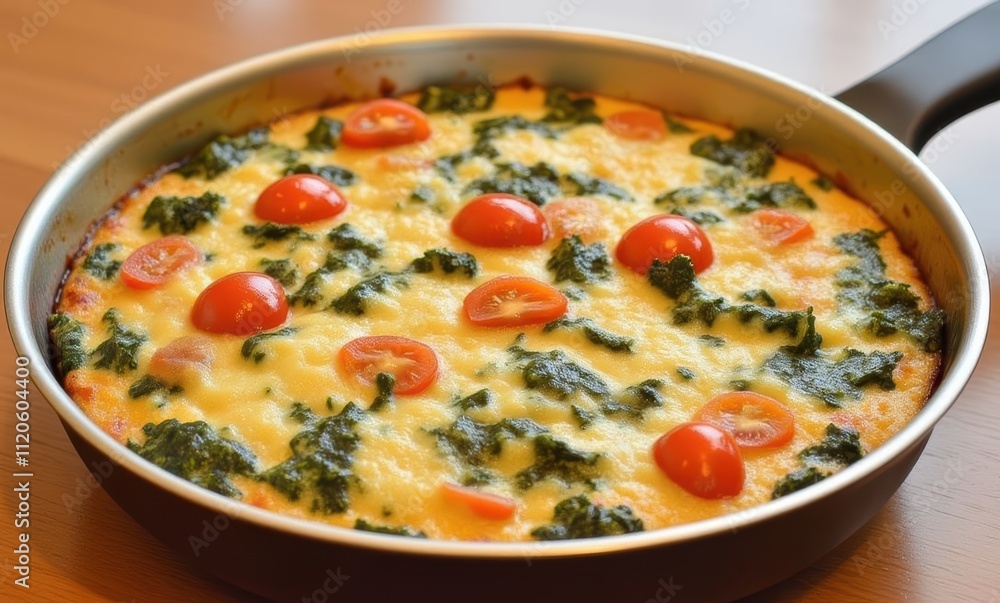 Vegetarian spinach and tomato frittata Vegetarian spinach and tomato frittata