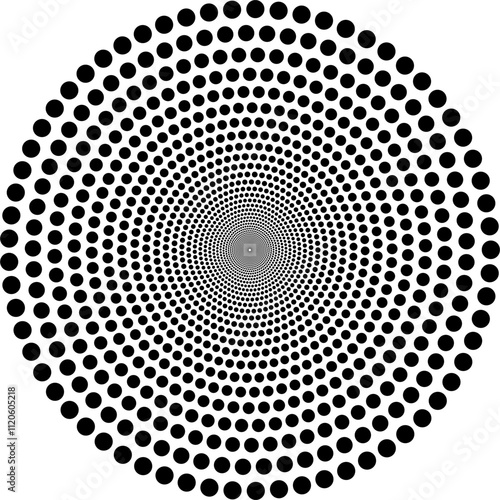 halftone background black spiral template retro