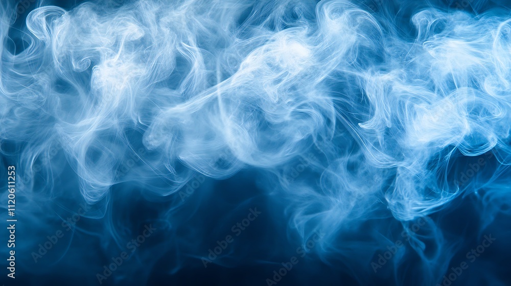 Ethereal Blue Smoke Texture Floating On Dark Background With Dreamy Visual Appeal : Generative AI Ethereal Blue Smoke Texture Floating On Dark Background With Dreamy Visual Appeal : Generative AI