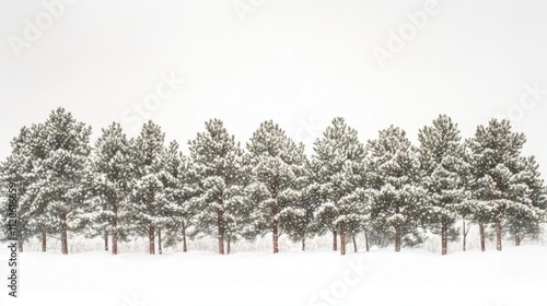 Wallpaper Mural Majestic evergreen trees in snowy landscape Torontodigital.ca