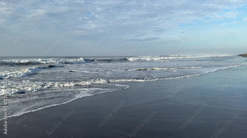 beautiful sun rise and ocean views in Guatemala, pacific ocean, black sand beach beautiful sun rise and ocean views in Guatemala, pacific ocean, black sand beach