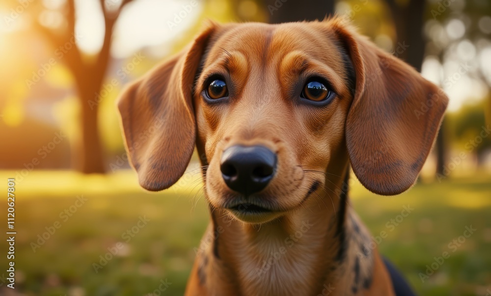 Adorable brown dog with soulful eyes Adorable brown dog with soulful eyes