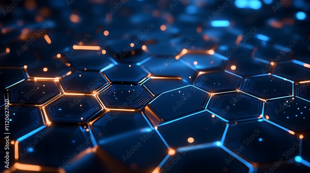 Obraz premium Abstract Glowing Membrane Structure in a HighTech Digital Environment : Generative AI