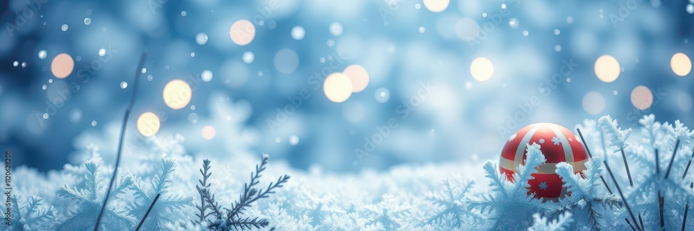 Winter print featuring a backdrop of blue snowflakes, decoration, frost Winter print featuring a backdrop of blue snowflakes, decoration, frost