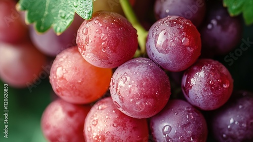 Wallpaper Mural Fresh Grapes with Dew Drops Capturing Juicy Bounty and Vibrant Colors of Vineyard Harvest : Generative AI Torontodigital.ca