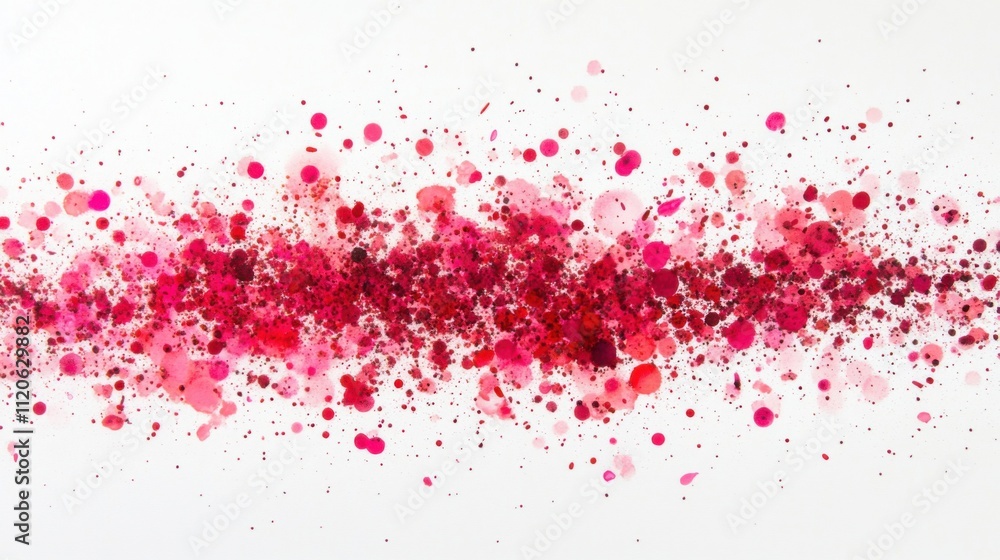 Abstract red and pink particle burst on white Abstract red and pink particle burst on white