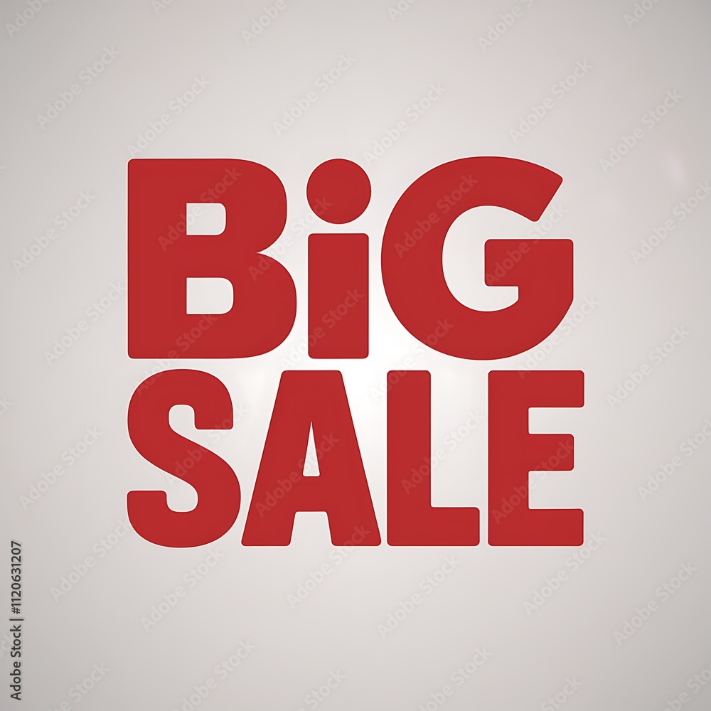 Big Sale Announcement Red Letters On White Background Big Sale Announcement Red Letters On White Background