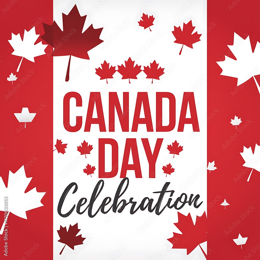 Canada Day Celebration Festive Maple Leaf Design Canada Day Celebration Festive Maple Leaf Design
