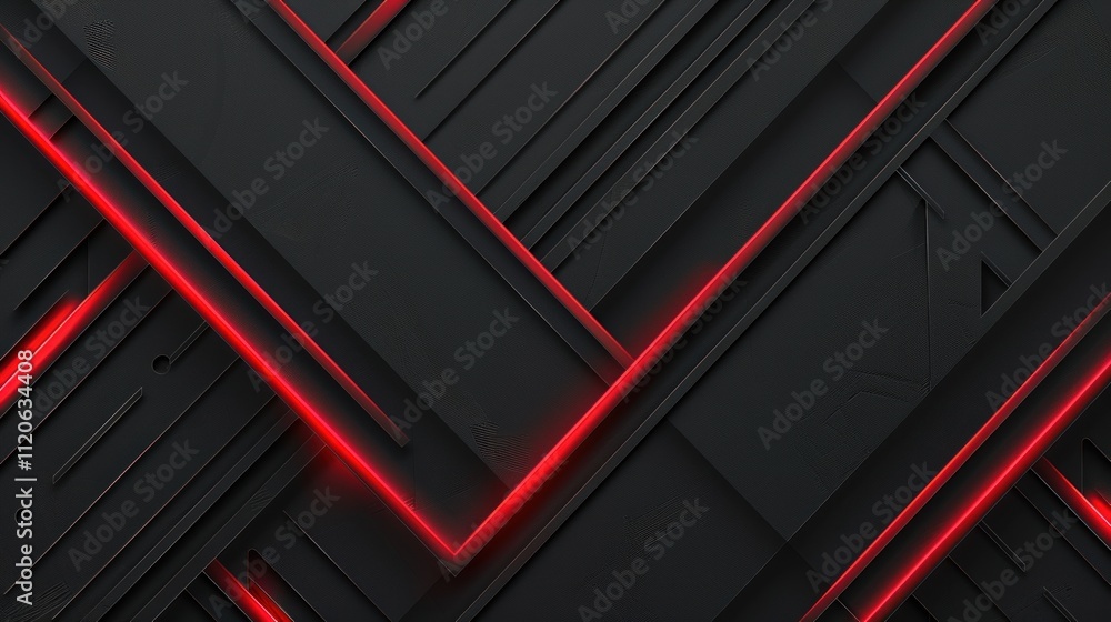 Abstract Black and Red Geometric Design Abstract Black and Red Geometric Design