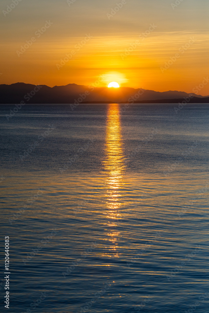 Glorious Sunset Over Ocean in Victoria, Vancouver Island, British Columbia Glorious Sunset Over Ocean in Victoria, Vancouver Island, British Columbia