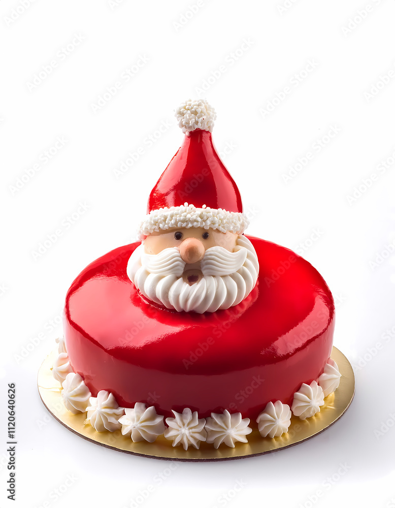 Santa Claus Christmas Cake Red Glaze Festive Dessert Holiday Treat Winter Wonderland Santa Claus Christmas Cake Red Glaze Festive Dessert Holiday Treat Winter Wonderland