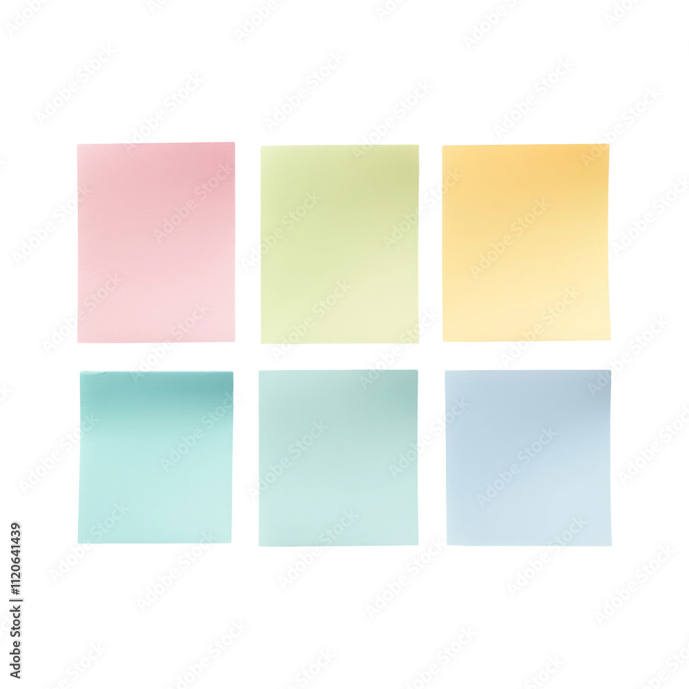 Collection of Colorful Sticky Notes on Transparent Background Collection of Colorful Sticky Notes on Transparent Background