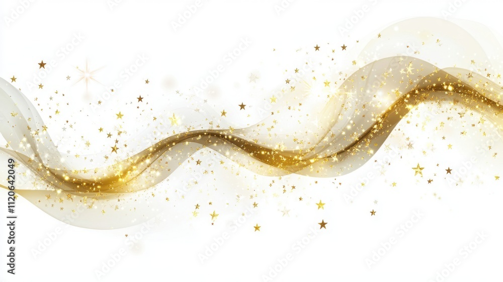 Golden glitter swirl with stars background Golden glitter swirl with stars background
