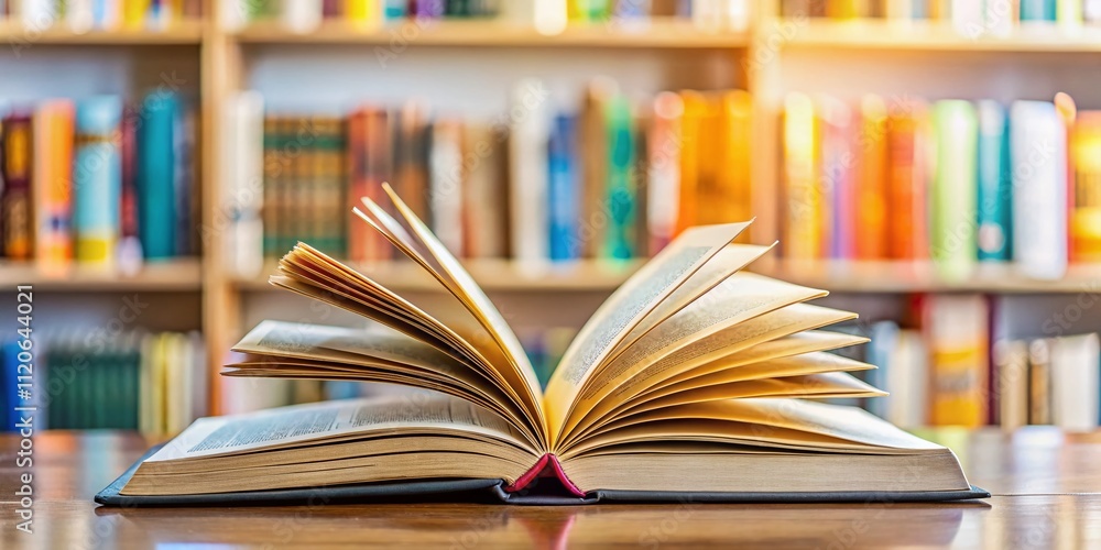 A macro photography image showcases an open book against a white backdrop and a bookshelf, symbolizing education, knowledge, literature, reading, and library themes beautifully. A macro photography image showcases an open book against a white backdrop and a bookshelf, symbolizing education, knowledge, literature, reading, and library themes beautifully.