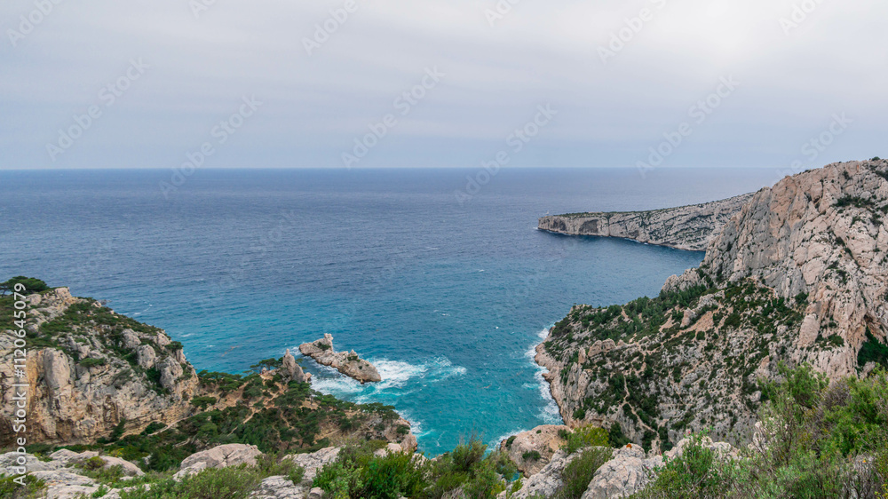 Turquoise seas and rugged cliffs unspoiled beauty of Marseille's Calanques Turquoise seas and rugged cliffs unspoiled beauty of Marseille's Calanques