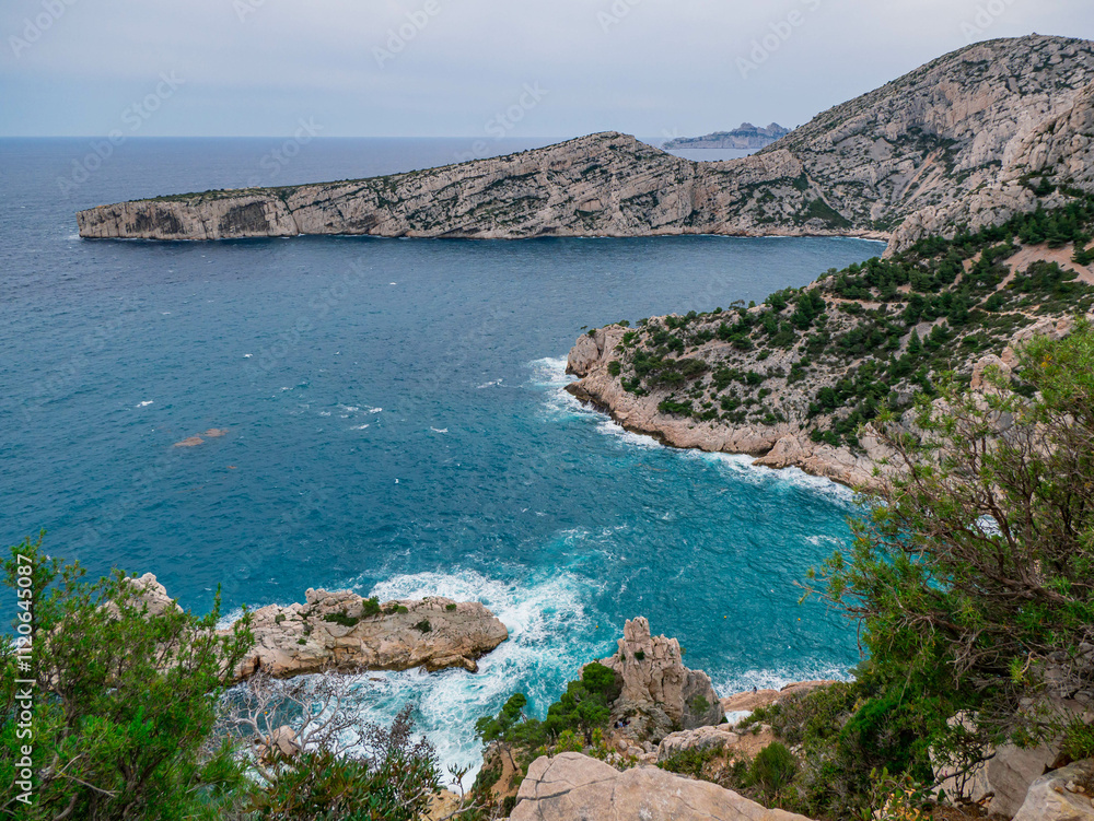 The Calanques near Marseille are a paradise of jagged cliffs clear waters The Calanques near Marseille are a paradise of jagged cliffs clear waters