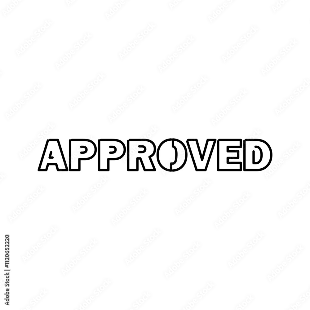 Approved icon design template Approved icon design template