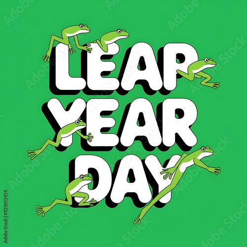 Leaping Frogs Celebrate Leap Year Day photo