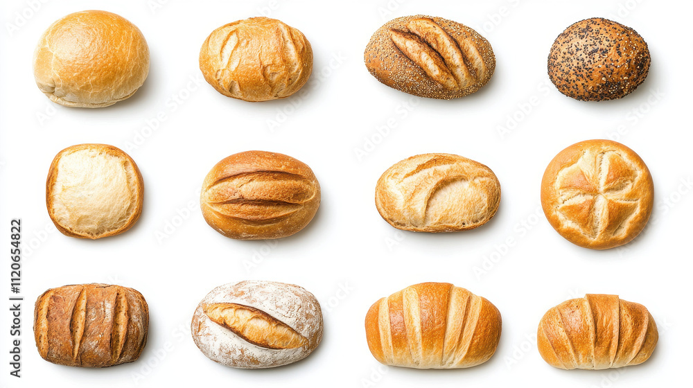 Freshly Baked Bread on Light Background Freshly Baked Bread on Light Background