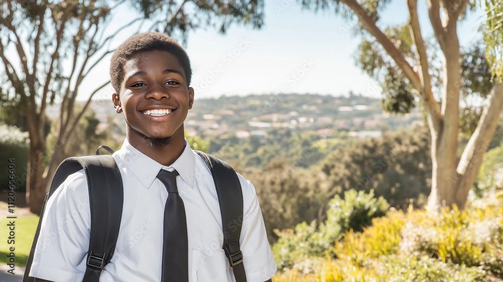 A student in uniform smiling outdoors, representing a positive school experience.
A student in uniform smiling outdoors, representing a positive school experience.