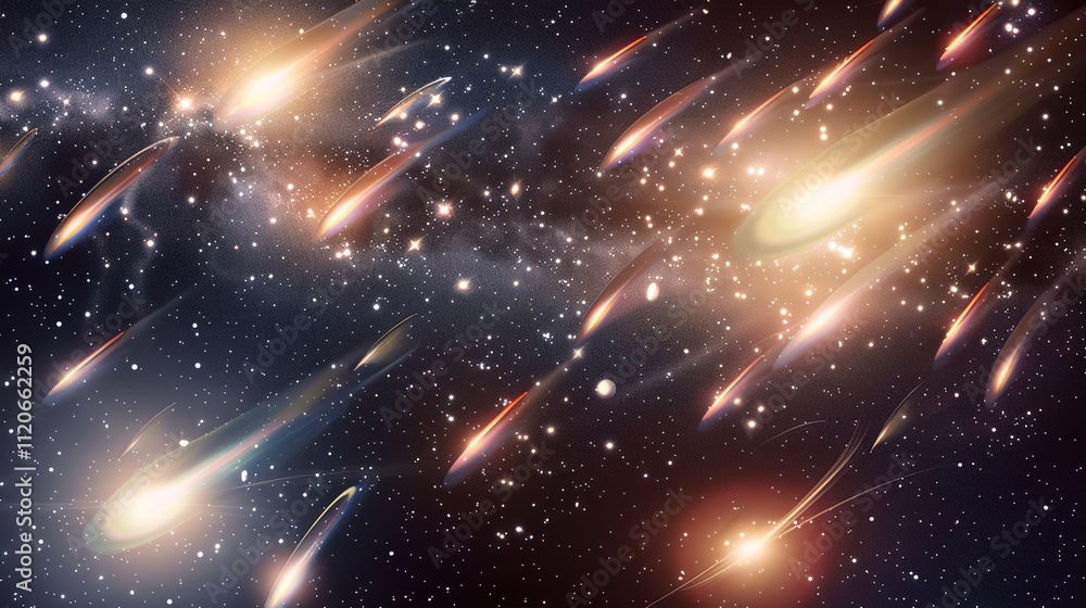 Obraz premium Starrs in outer space seamless background
