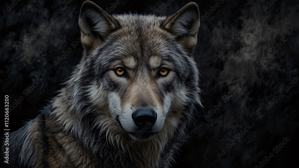 Wild Wolf Emerging from Abstract Darkness Professional Photography with High Resolution Detail and Artistic Shadows Wild Wolf Emerging from Abstract Darkness Professional Photography with High Resolution Detail and Artistic Shadows