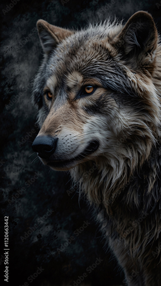 Wild Wolf in Abstract Nature Scene Professional Photography Showcasing Raw Beauty and Artistic Shadows Wild Wolf in Abstract Nature Scene Professional Photography Showcasing Raw Beauty and Artistic Shadows