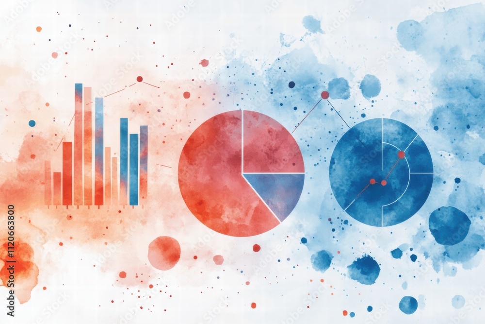 Obraz premium Data visualization techniques for business analysis digital environment infographic design creative viewpoint