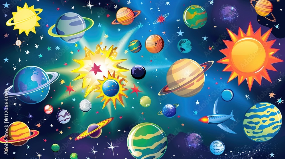 Naklejka premium Space background for Your design