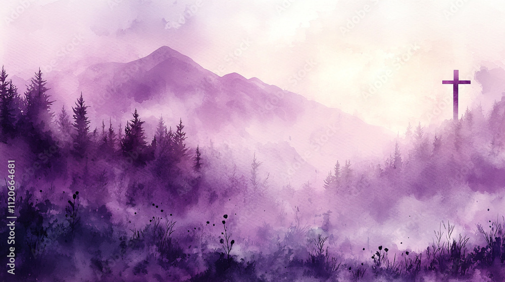 Obraz premium cross in the mountains