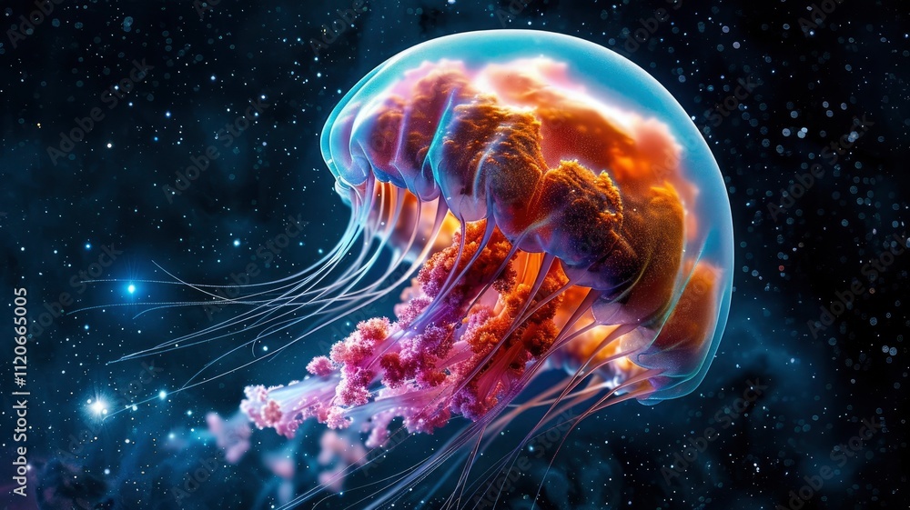 Cosmic Jellyfish A Celestial Marine Wonder Cosmic Jellyfish A Celestial Marine Wonder