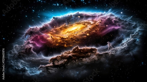 Cosmic Nebula A Celestial Tapestry of Stars and Gas