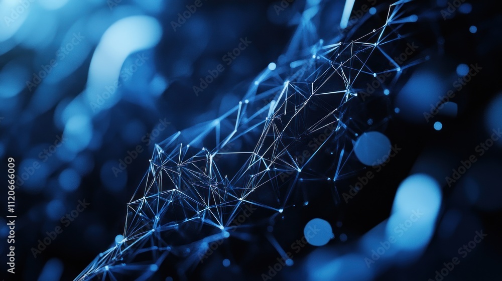 Abstract Blue Network: Digital Connectivity and Interconnection Abstract Blue Network: Digital Connectivity and Interconnection